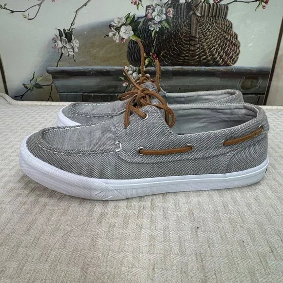 Sperry Top-Sider Mens Size 8.5 Gray Boat Shoes classic casual wear - Picture 1 of 7